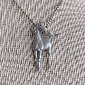Horse charm necklace